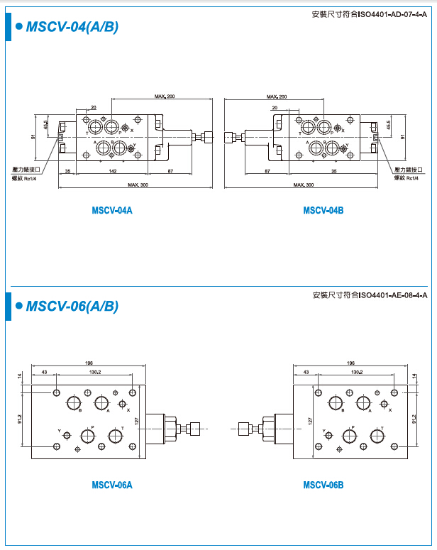 Counterbalance Modular Valves MSCV-06B-H-10