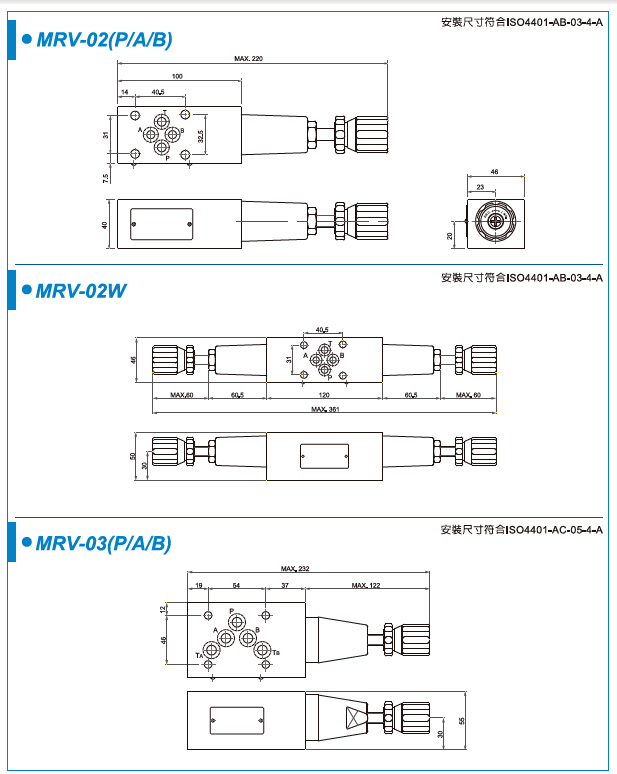 Relief Modular Valve MRV-06B-H-10